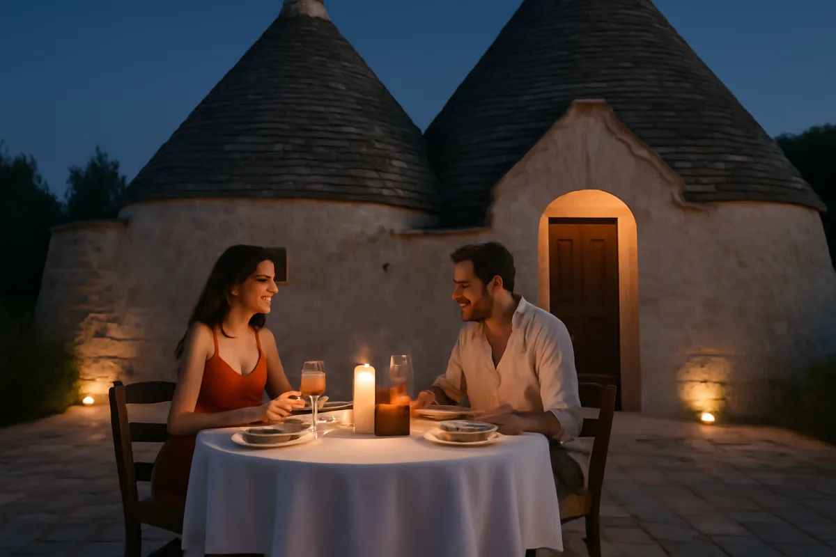 Cena privata tra i trulli: come prenotarla senza affidarsi alle solite agenzie